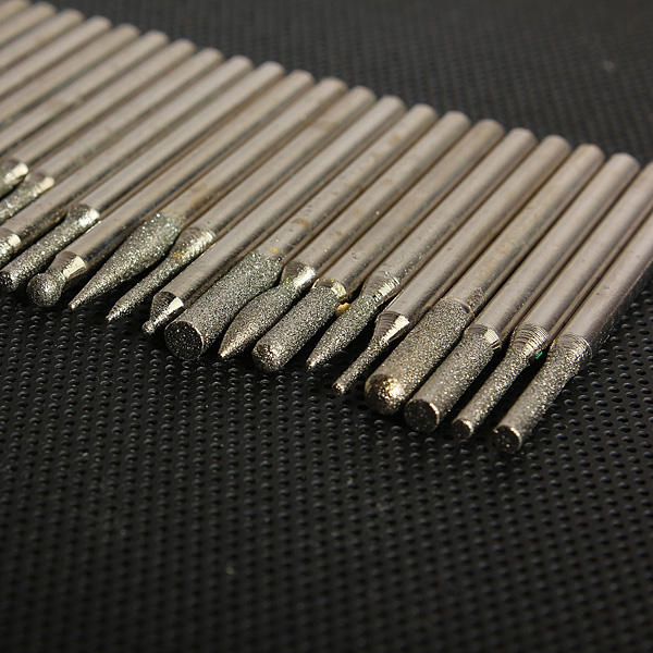 Titanium Diamond Burrs Set 3MM for Dremel - 30PCs High-Grade Abrasive Bits - Image 4